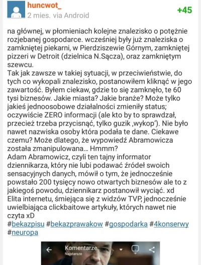 huncwot - @bylemzielonko tak wyglądają w praktyce twoje brednie o zamykanych firmach ...