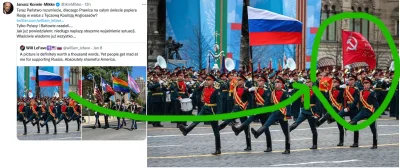 szurszur - Ależ coming out - Korwin Mikke wrzucił zdjęcie Rosjan z komunistyczną flag...