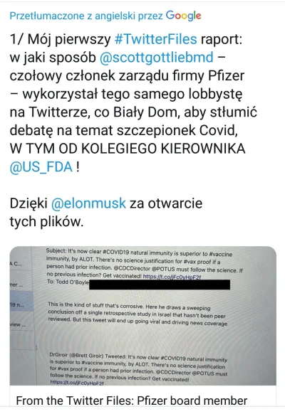 e.....8 - Pfizer wyciszał debatę o Covid i szczepionkach na Twitterze

https://twit...