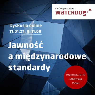 WatchdogPolska - Za tydzień, o godz.11.00, rozpoczniemy spotkanie online na temat mię...