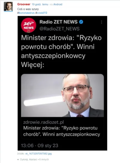 Krupier - @Grooveer, największy antyszczepionkowy szur (i spamer) na tym portalu wyzy...