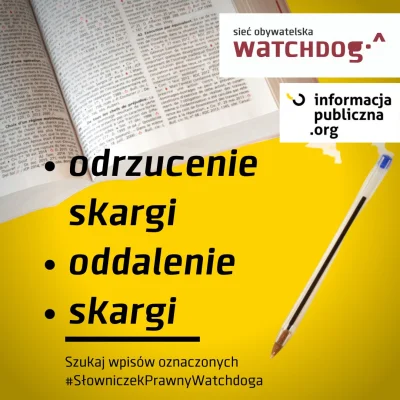 WatchdogPolska - Czasem terminy prawne brzmią prawie tak samo, ale jak wiemy "prawie"...