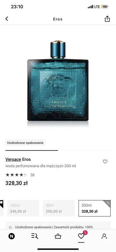 Cheems_FBI - Versace Eros EDP 200ml z uszkodzonym opakowaniem za 328zł. Można spróbow...