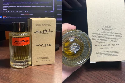 okoskoko - Mirasy kupiłem ostatnio tester perfum Rochas Moustache EDP (125ml vol. 78 ...