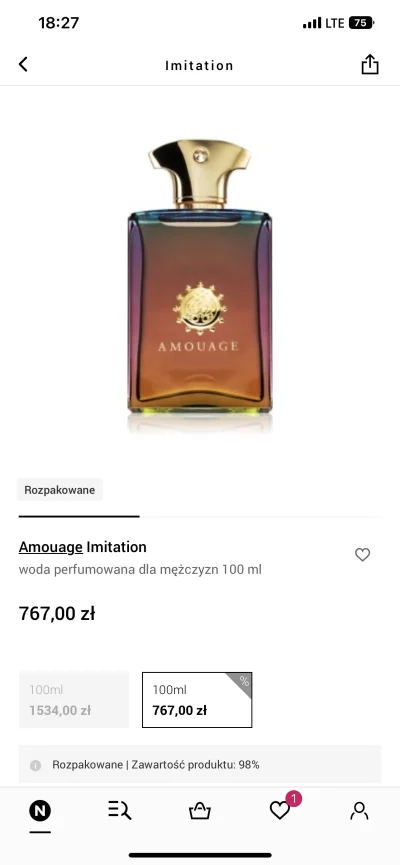 C.....I - Amouage imitation za 614 z kodem parfum20 ( ͡° ͜ʖ ͡°) 

https://www.notino....