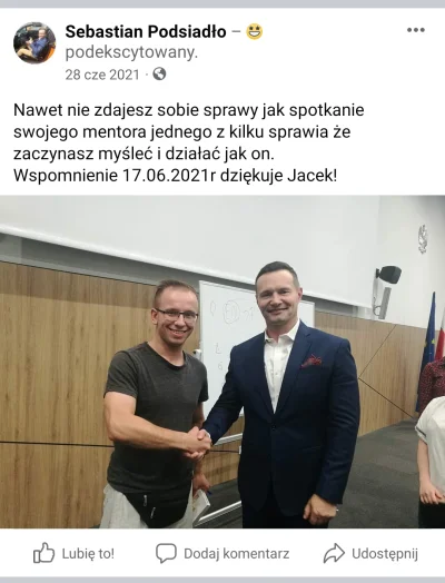 SebastianDosiadlgo - Nawet nie zdajesz sobie sprawy jak spotkanie swojego mentora jed...