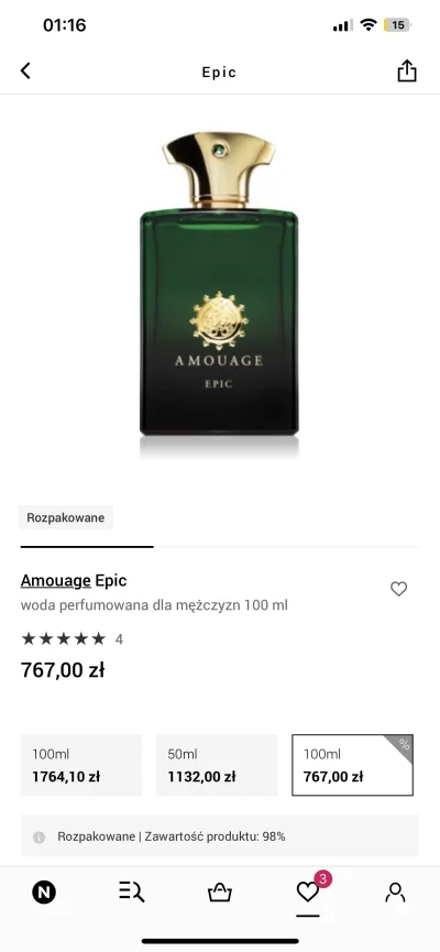 C.....I - Amouage Epic z ubytkiem za 613 z kodem parfum20

https://www.notino.pl/amou...