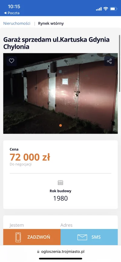 LouieAnderson - Ktoś wystawił w Gdyni gowno garaż na sprzedaż za 72000 PLN xD I to je...
