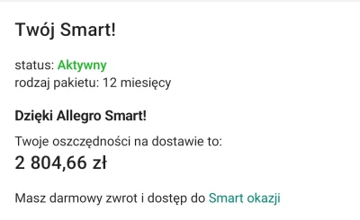 G.....1 - Jak wasze oszczędności dzieki smarcie?

#allegro to jest jednak kot choć #s...