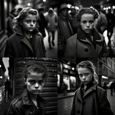 tadocrostu - @ujdzie: girl on street, noir by Anders Petersen