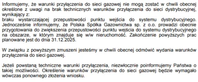 pioterhiszpann - Piątek trzynastego jednak pechowy...
Dzis dostałem odmowę przyłącze...