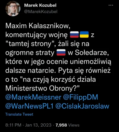 Kranolud - Swoją drogą Maxim Kałasznikow to prawie jak Mercedes Moskwicz ( ͡° ͜ʖ ͡°)
...