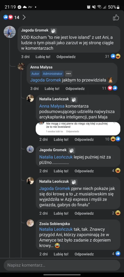 XireNov - @Truska1 można tak powiedzieć. Ania jak się naczyta "potwornego hejtu" na s...