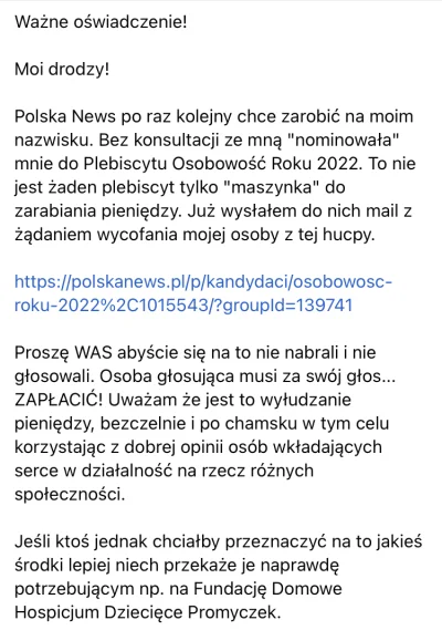 WOTWOT - Reakcja historyka znanego w moim powiecie na nominację do plebiscytu Polska ...