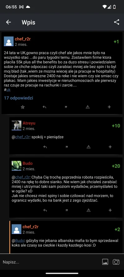 rockyb - @chefr2r zmieniłeś pracę na miej stresująca mówisz...