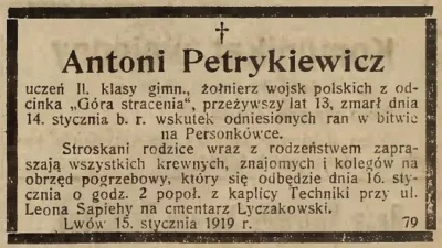 brusilow12 - Równo sto lat temu w szpitalu polowym na lwowskiej politechnice zmarł An...