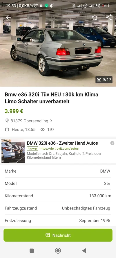 Rynia - #bmw #olx #auta #ogloszenie #e36 E36 only for 4k € ( ͡° ͜ʖ ͡°)