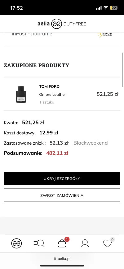 NiedzwiedzBilly - Na aelia za tyle kupiłem 100 ml Parfum.