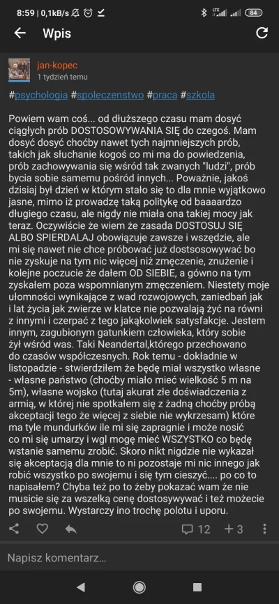 WhiteRower - @jan-kopec: nie no, mordo, wszystko z tobą w porządku. XD