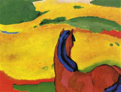 rakaniszu - Franz Marc - Horse in a landscape (1910)
#sztukadoyebana