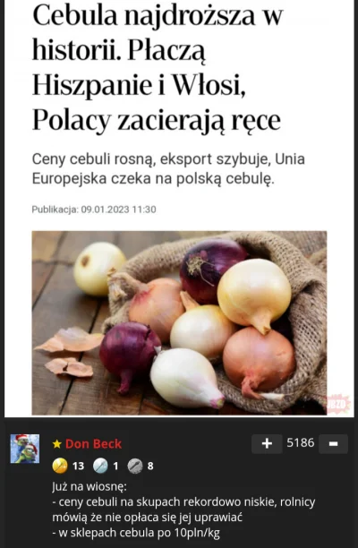 plokijuhyrdeswa - > : A jak jest z cebulą? Już ceny poszły w górę bo jej brakuje.

...