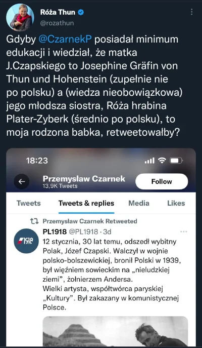 falszywyprostypasek - Thun jak zaorała Czarnka 

Kontekst: https://www.rp.pl/polityka...