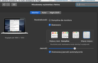motaboy - @nofink: O to ci chodzi? Retina ma wyższą rozdzielczość i da się ją ustawić...