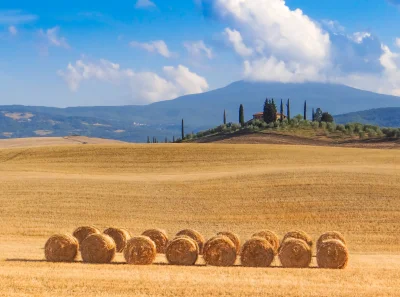 optimus_dime - Val d’Orcia i widok na wygasły wulkan Amiata (najwyższy szczyt w Toska...