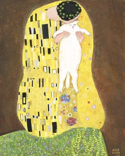 R.....a - Prawdziwy "Pocałunek" Klimta

/wzięłam z jakiejś grupy o kotach na fb/
#...