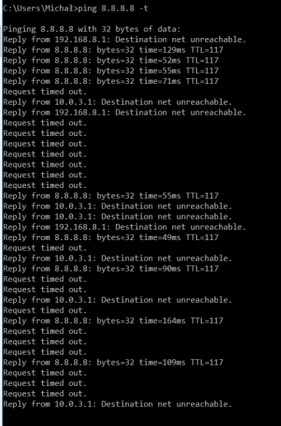 T.....0 - no niestety, Nexx WT3020F + E3372h + ładowarka 2A
wygląda jakby modem gubi...