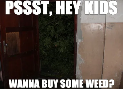 Seif - >To z kolei nadaje się na mem w stylu
"hey kids wanna buy some weed?" 
@Kocha...