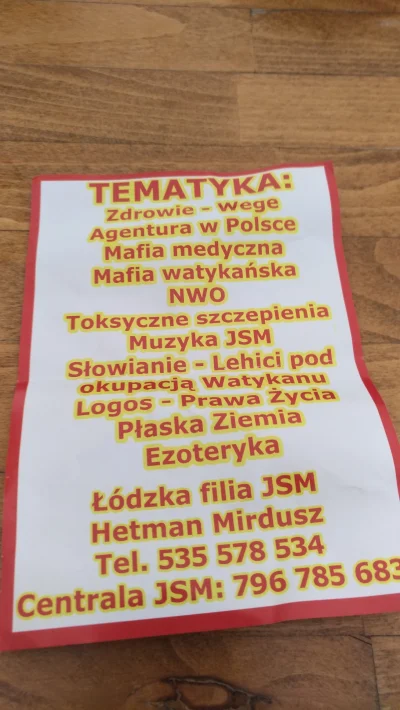 hefpiot - Ulotki tego typu rozdają na Piotrkowskiej, Sanjaya się rozwija xD #jsm #lod...