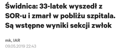 BialostockaPanda - Naprawdę, #!$%@? z SORu, to niezbyt szczęśliwy pomysł.
#kononowic...