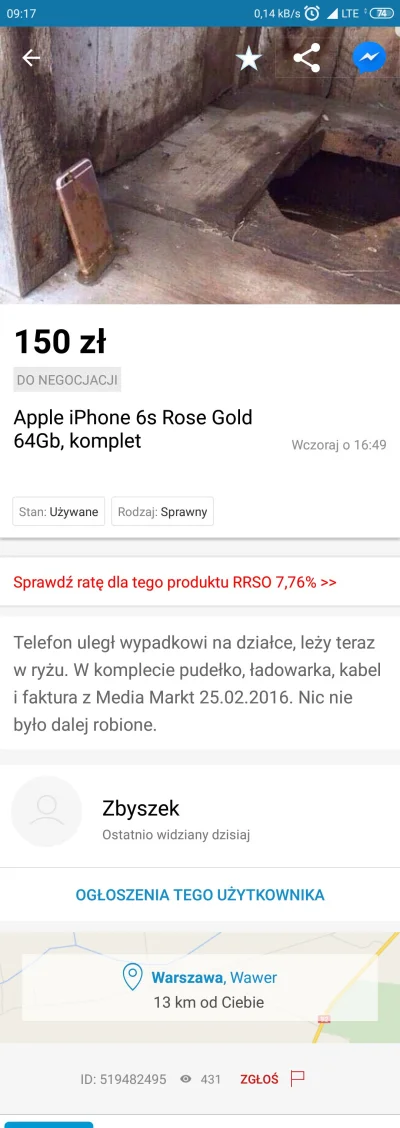 eteriusz - #telefony #apple #heheszki Dobra okazja, widać że sprzedawca jest szczery ...
