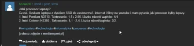 c.....u - @rudy2007: Zacznijmy od tego, że op niedawno pytał o to, który procek (Pent...