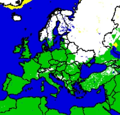 werezzz - Aktualny zasięg pokrywy śnieżnej w Europie.
(Poprzednia chyba była zła. Ty...