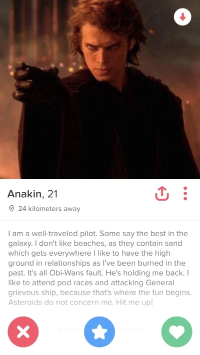 janushek - #starwars #tinder #humorobrazkowy