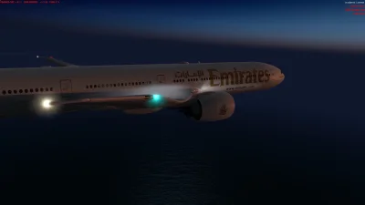 pafeu - zniżanie w kierunku Doha po nieco ponad 30 minutach lotu z Dubaju #fsx #p3d