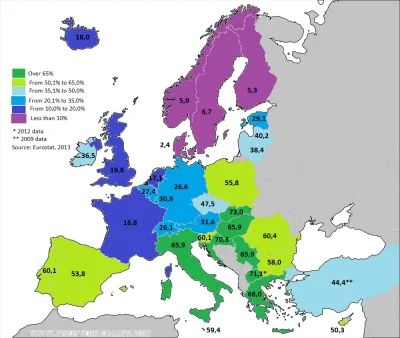 wykopowy_on - Mapa obrazująca procent ludzi w wieku 25-29 lat nadal mieszkający ze sw...