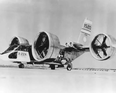 d.....4 - Bell X-22 był amerykańskim eksperymentalnym samolotem V/STOL (pionowego kró...
