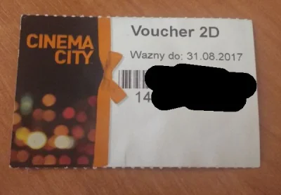 xCinek - #rozdajo #zadarmo

oddam 1 wejściówkę do cinemacity na film 2d, ważna do 3...