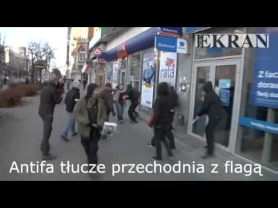 mopo - A tu w pierwszej scenie Antifa leje faszystę, bo niesie polską flagę. Ciekawe ...