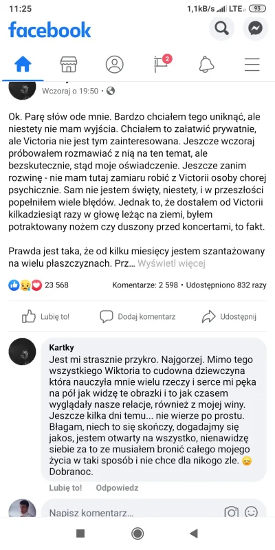 ArTeM6322 - Laska musi mieć też bardzo duże dowody, że typ który dostał od niej kosę ...