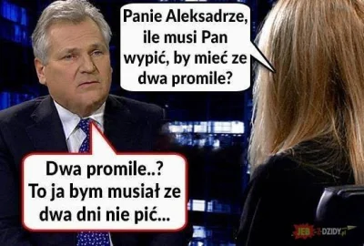 grajek91 - #heheszki #kwasniewski #1000kieliszkowkwasniewskiego #polityka