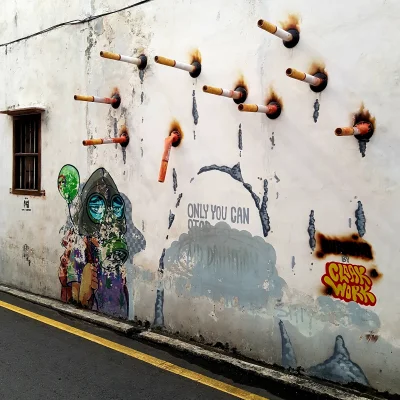 enynejmes - @hugoprat: Street art na Penang