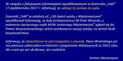 murza - Dementi było już wczoraj, mam nadzieję że tym razem dupa zapiecze.