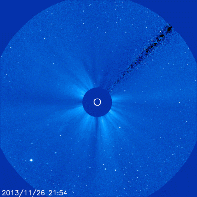 Atraktor - Wczorajszy przelot komety ISON przez peryhelium(punkt najbliżej słońca) za...