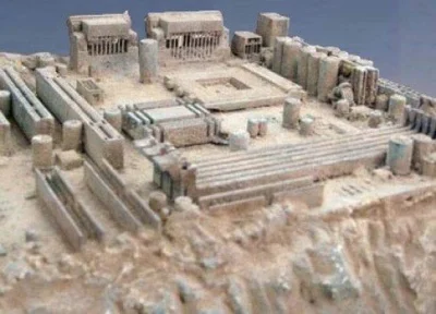 Z.....n - Tak z lotu ptaka przedstawia się kompleks świątyń starożytnego, sumeryjskie...