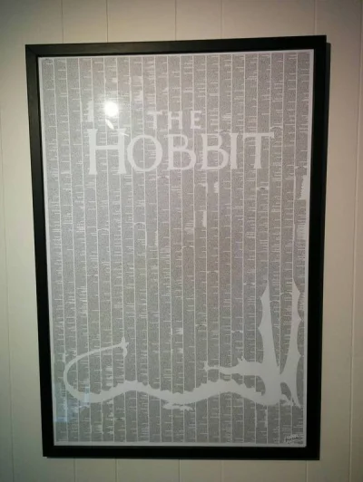 Mesk - Cały "Hobbit" Johna RR Tolkiena, wydrukowany na jednej, aczkolwiek bardzo duże...