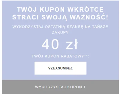 krzysk90 - Kod na 40 zł... kto pierwszy ten pierwszy ( ͡° ͜ʖ ͡°)
#zalando #kodyrabat...